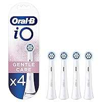 Oral-B iO Gentle Care Testine Spazzolino Elettrico, Confezione da 4 Testine di Ricambio Bianche