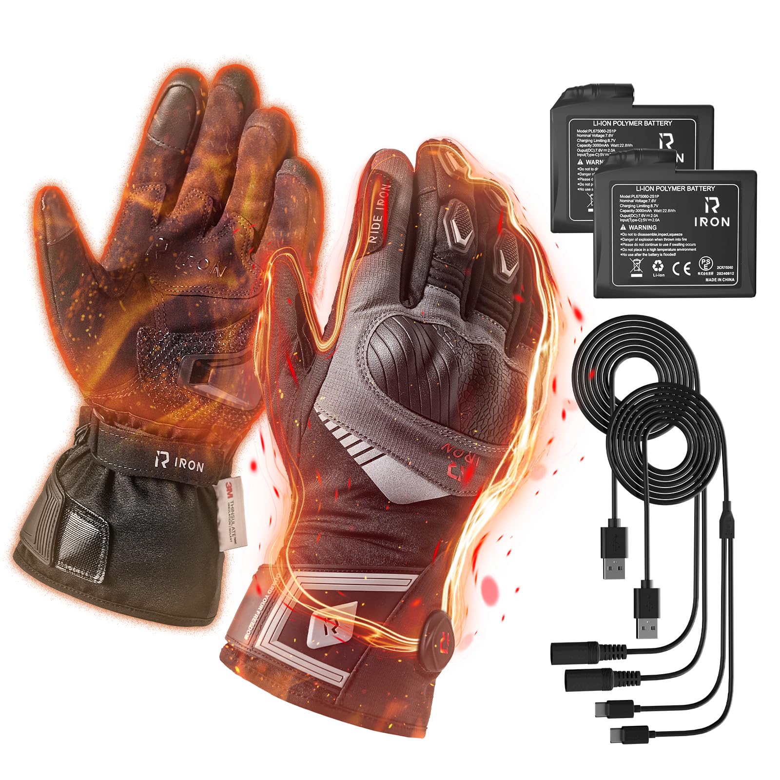 RIDE IRON 電熱グローブ ヒーターグローブ3000mAh XLサイズ Amazon | RIDEIRON 電熱グローブ CE1レベル認証 ヒーターグローブ冬用