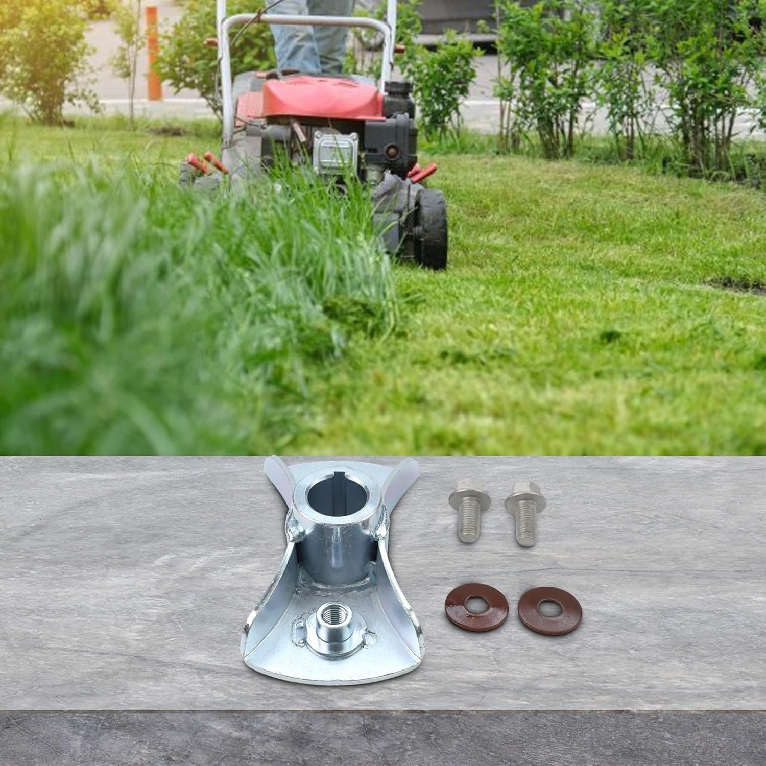 Blade Adapter for Mower, 72610-VG3-030 Blade Holder with,Bolts and Spacer, Mower Blade Mounting Kit,for HRN216 HRR216K6,For K7 K8 K9 HRX217K2 K3 K4