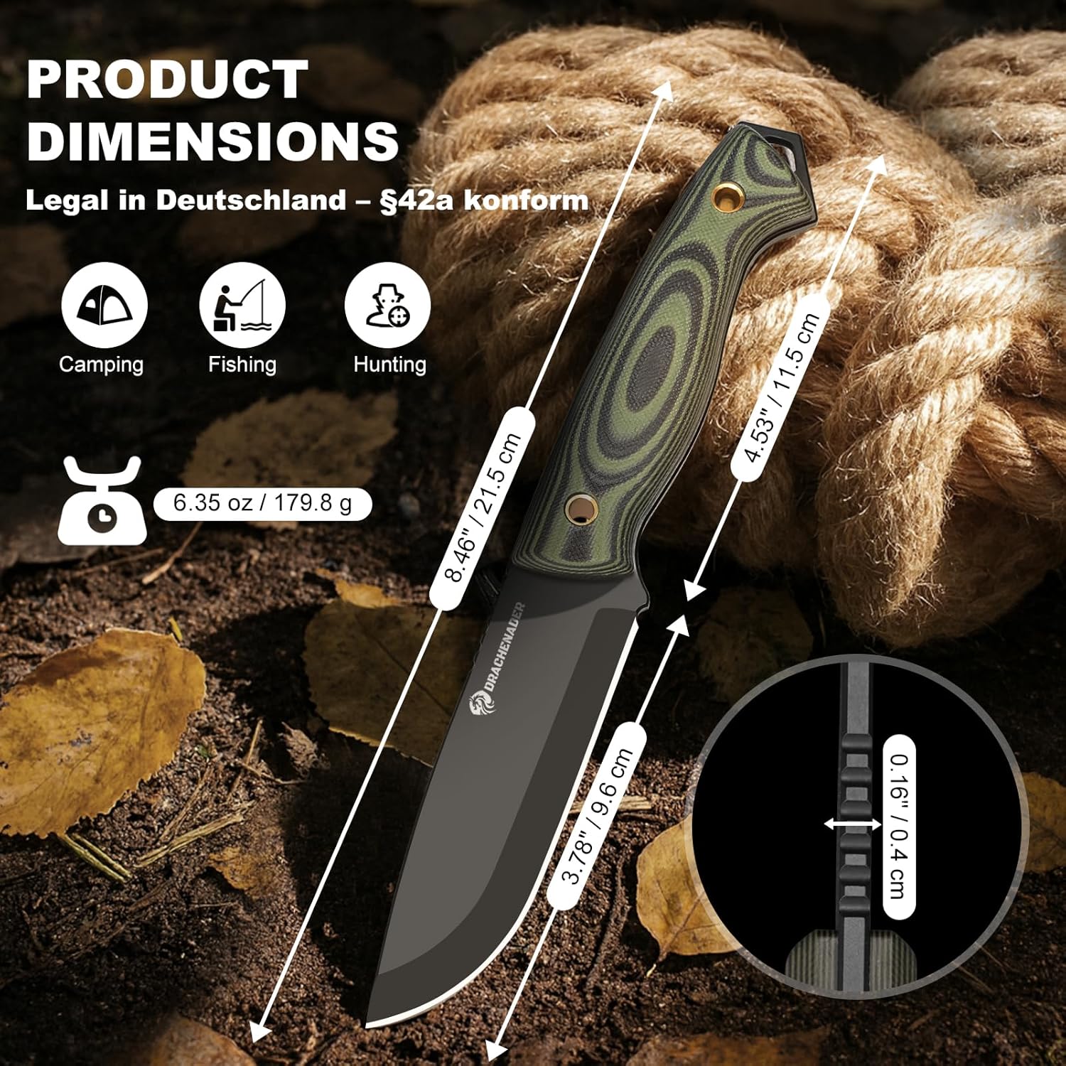 Couteau de survie Lame Fixe AQUILA-X