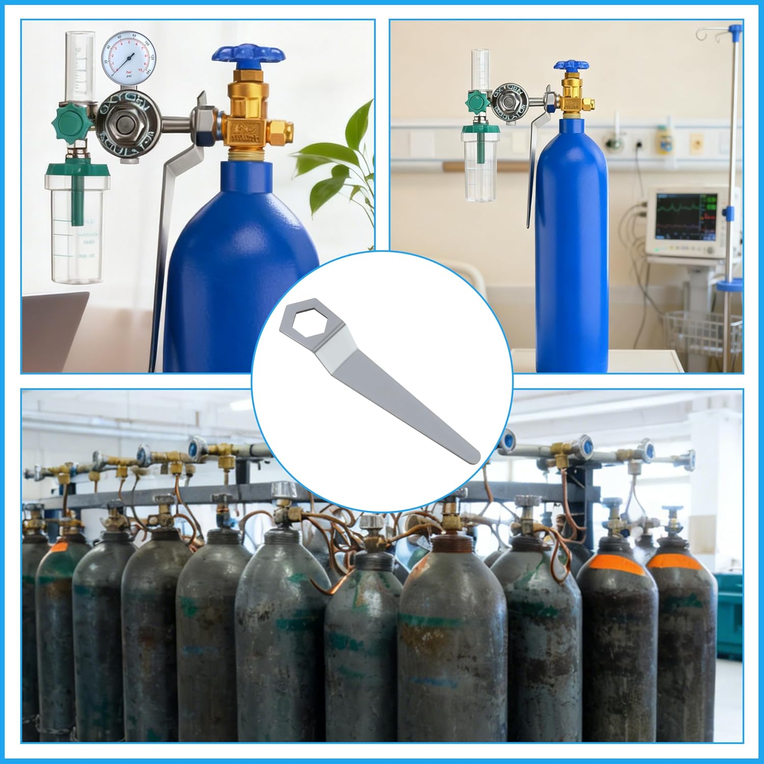 5 Pack CO2 Tank Wrench for Brewing, Beer Kegs & Kegerators for Tightening & Loosening Regulators tool