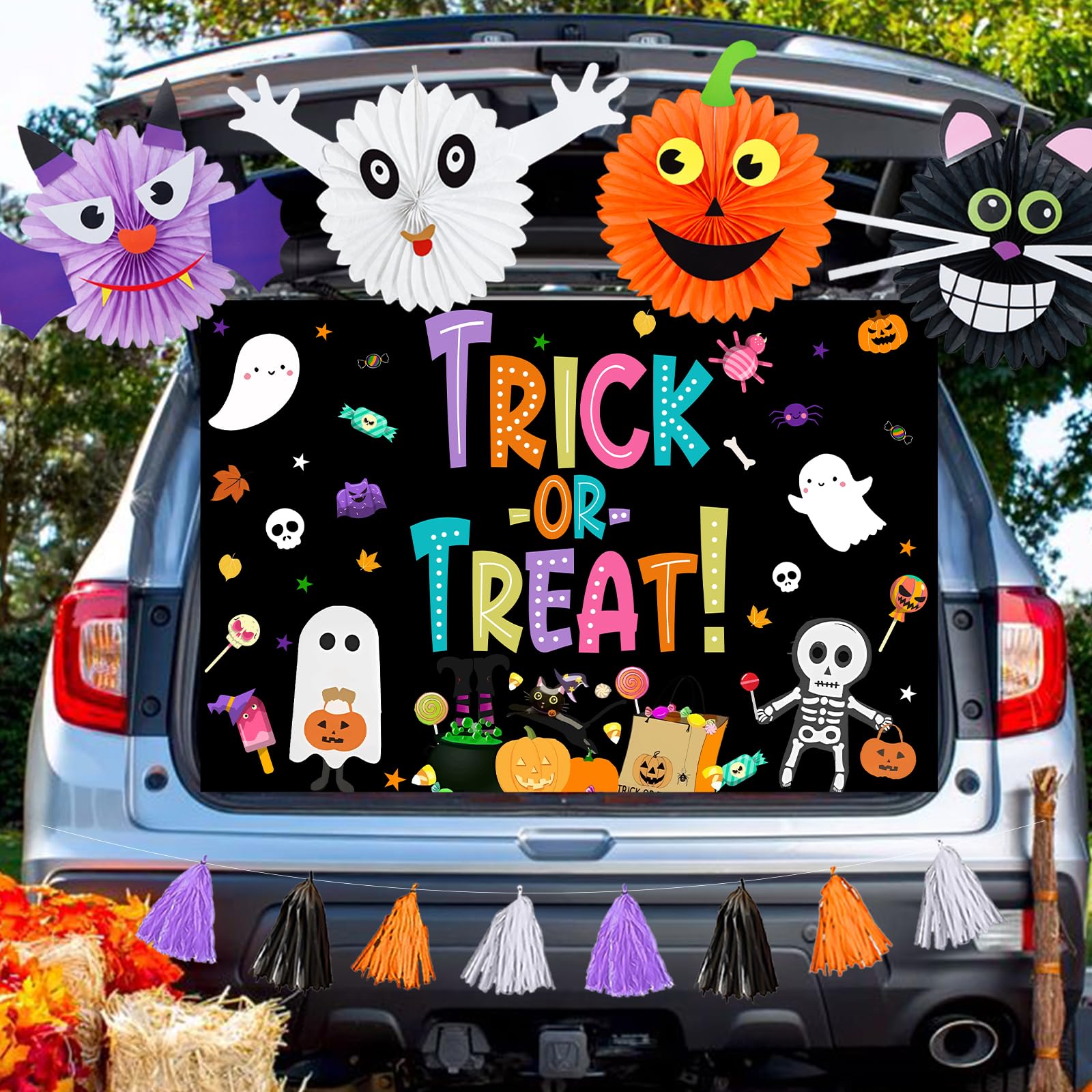 Amazon.co.jp: ハロウィン トランク オア トリート 車の装飾 トリック