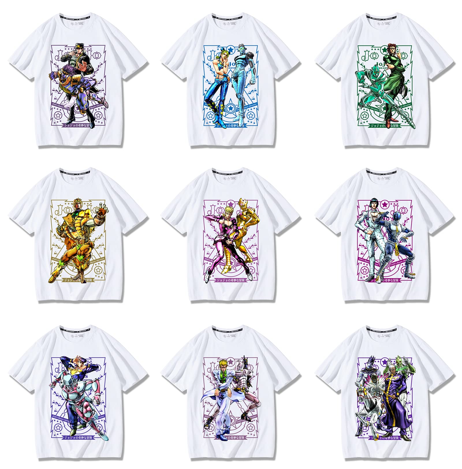 ジョジョの奇妙な冒険　Tシャツ　花京院　ポルナレフ　新品未使用　180 Tシャツ ジョジョの奇妙な冒険 スターダストクルセイダース XLサイズ