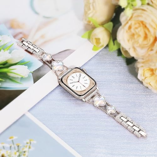 Miniatura 5 de wipalor Correa de trébol de cuatro hojas para Apple Watch Band de 1.614 pulgadas, 1.575 pulgadas, 1.496 pulgadas, ligera para mujer, pulsera fácil