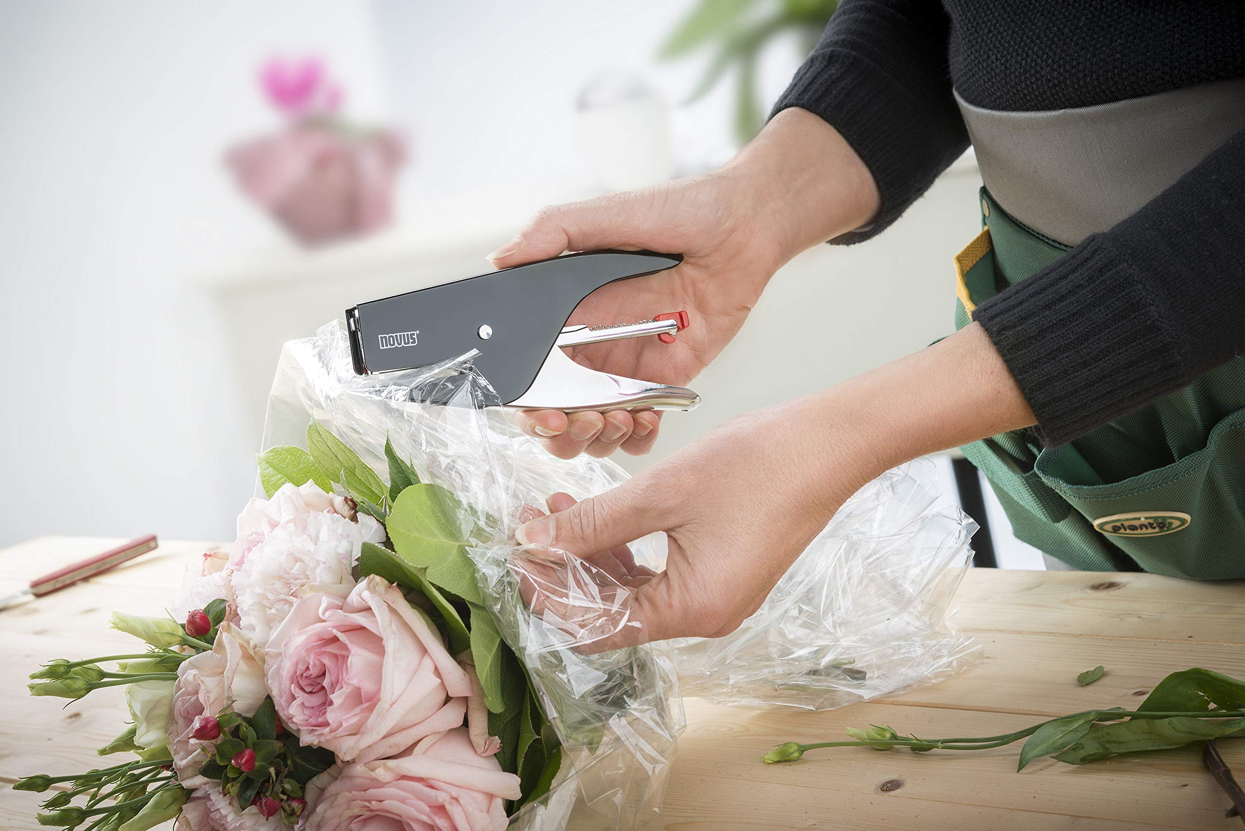 Pinzatrice Novus B 32 - Cucino Fino A 15 Fogli, Graffette Metalliche No. 10, Design Nero/Grigio - Foto 14