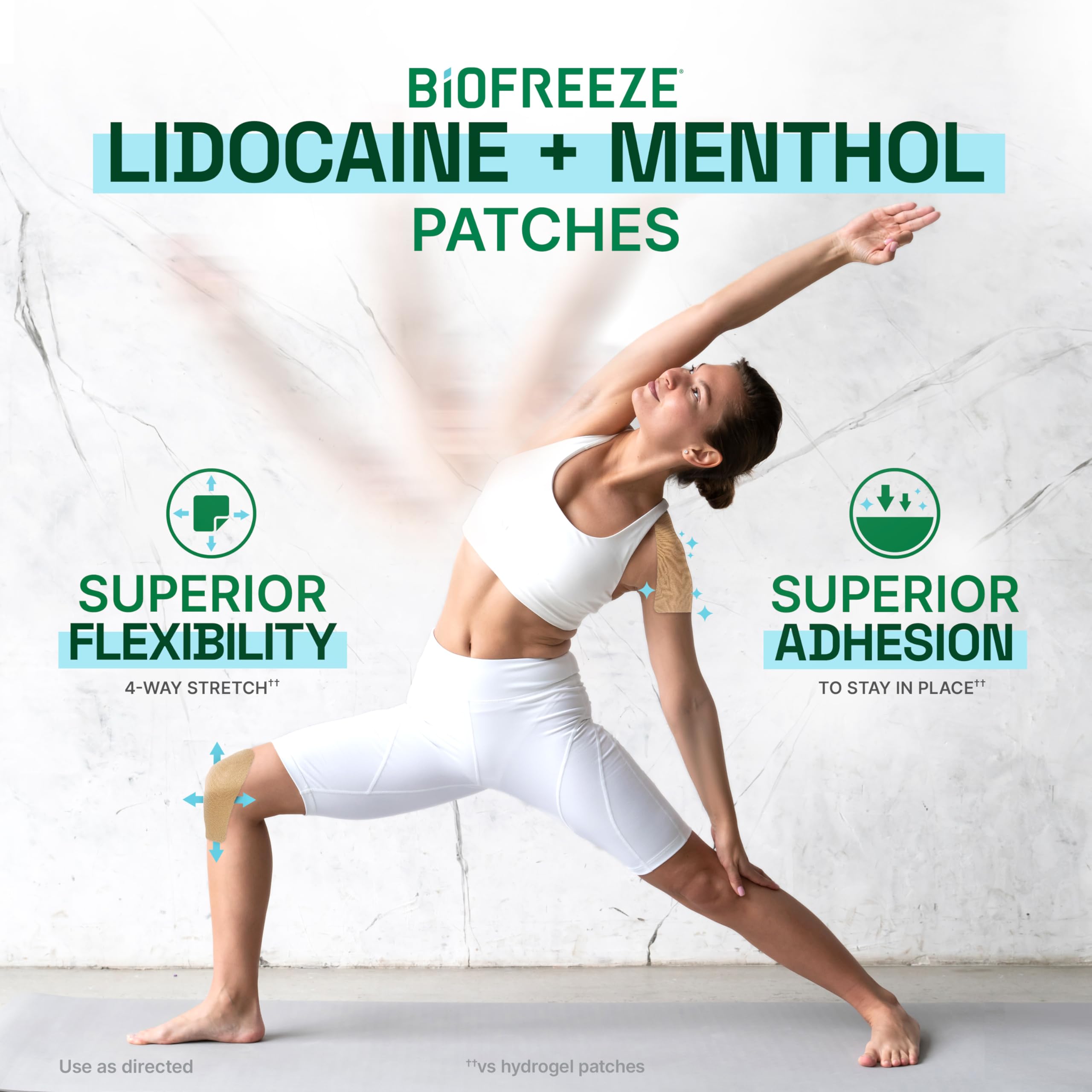 Biofreeze Ultraflex Plus Maximum Strength 4% Lidocaine Patches with Menthol, Flexible Pain Relief Patch for Lower Back, Lidocaine Patch for Neck, Knee, Shoulder, 4 Large Pain Patches — Amazon image 5
