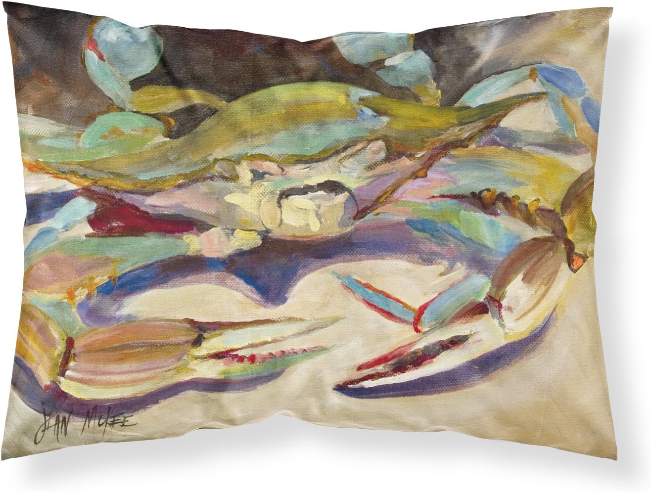 Caroline's Treasures JMK1058PILLOWCASE Joe Patti Shrimp Boat Fabric Standard Pillowcase Lightweight Super Soft Easy Care Decorative Artwork Pillowcase, Standard