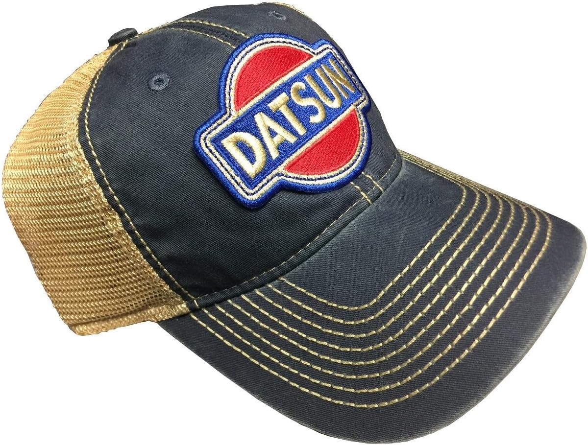 Vintage Datsun TeaStained Mesh Snapback Cap (Blue