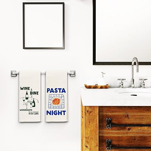 Miniatura 4 de Juego de 2 toallas de cocina italianas, decoración de cocina italiana, toallas de bar para camarero de cocina, paños de cocina retro para toallas de