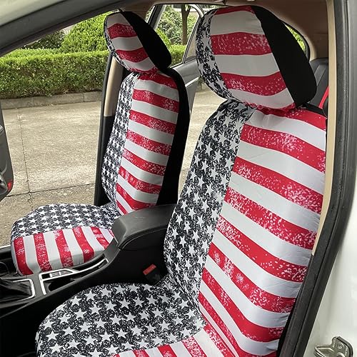 Miniatura 4 de BESULEN Fundas de asiento delantero de automóvil, paquete de 2 protectores de asiento automotriz de poliéster, cojines de asiento de automóvil de