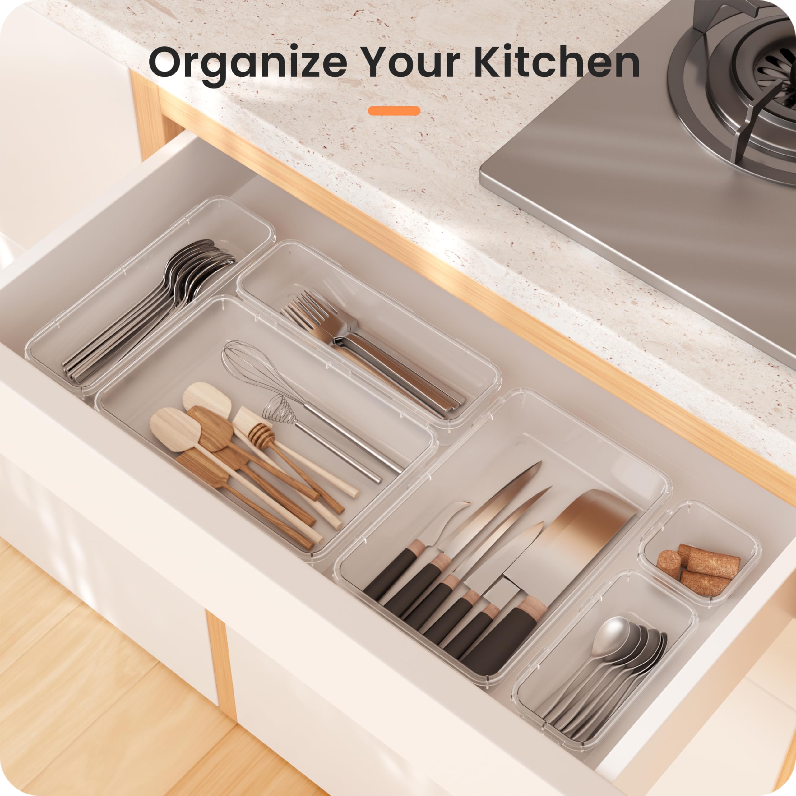 A-LuGei 15 organizer per il trucco, organizzatore per il bagno e lo stoccaggio, in plastica, per l'ufficio Vanity