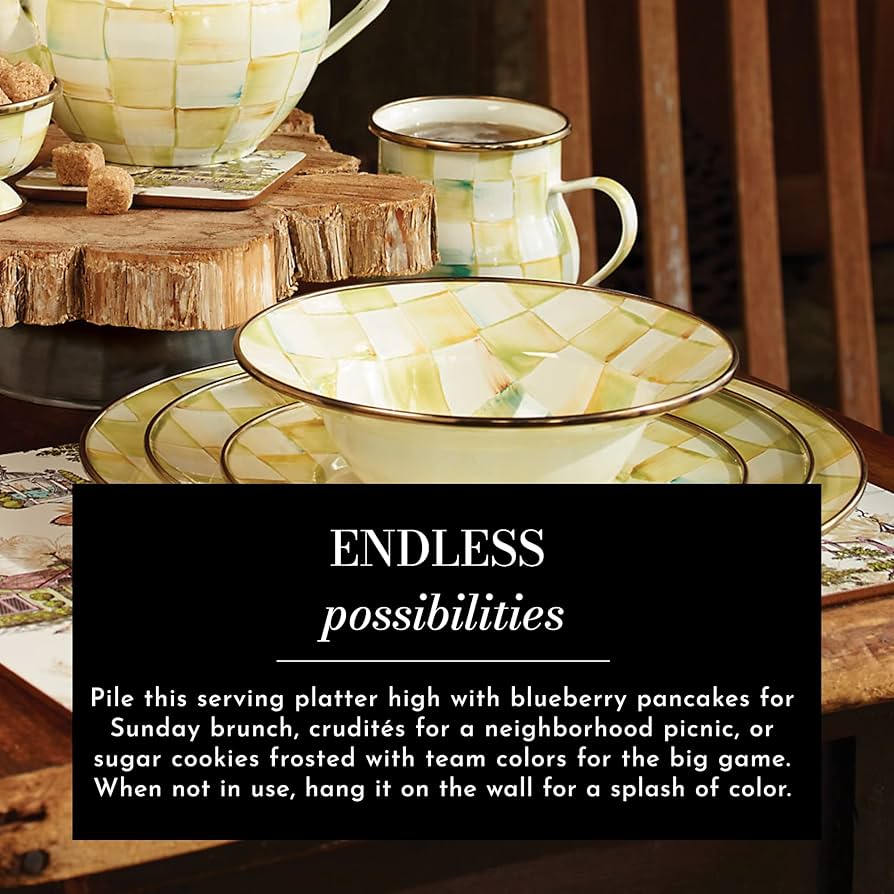 Amazon.com: MACKENZIE-CHILDS Enamel Serving Platter