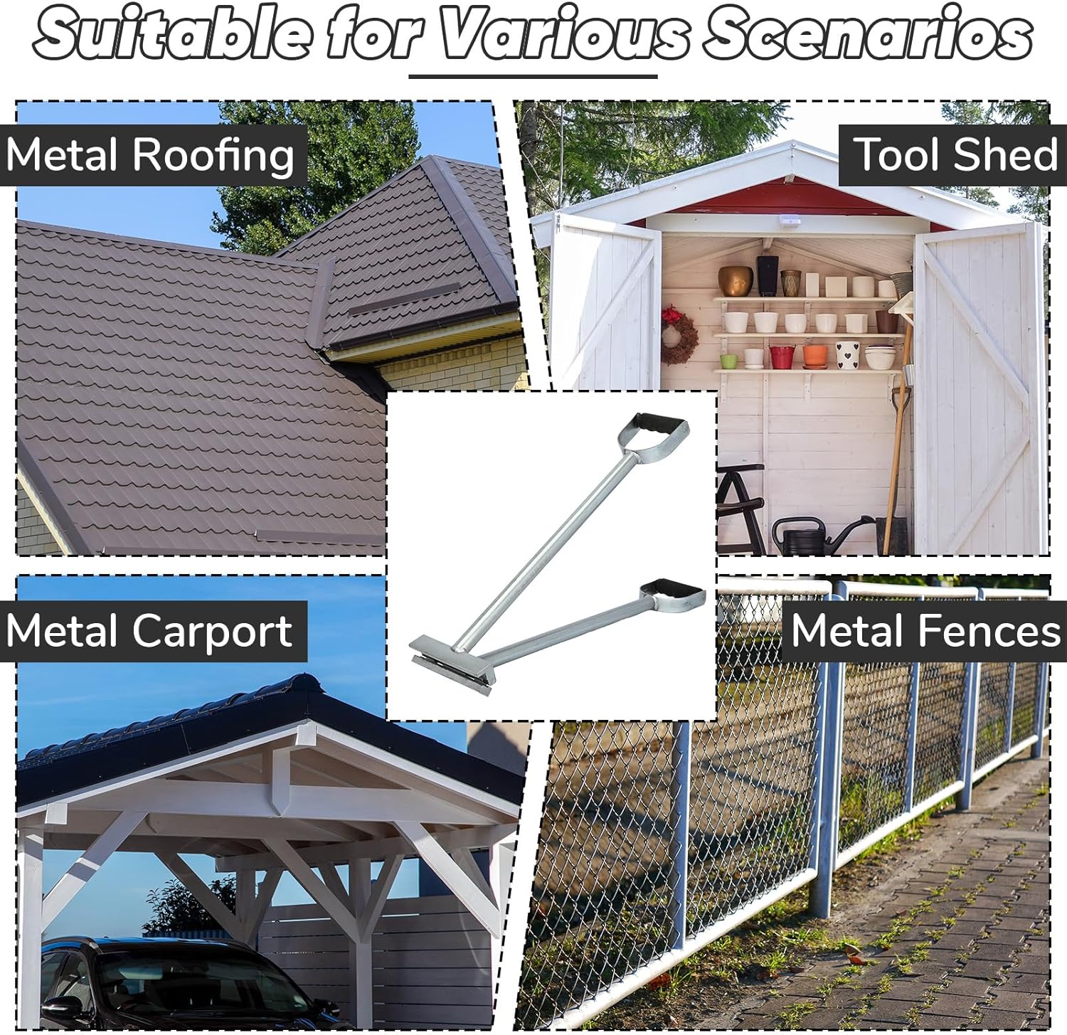 2-in-1 Hand Seamers Sheet Metal Tools, Heavy Duty Professional Standing Seam Tool for Bending and Seaming Roof Metal Edge