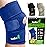 TechWare Pro Knee Brace Support - Relieves ACL, LCL, MCL, Meniscus Tear, Arthritis, Tendonitis Pain. Open Patella Dual Stabilizers Non Slip Comfort Neoprene. Blue Large