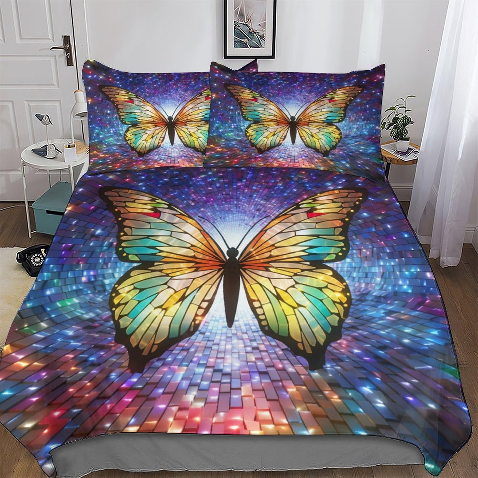 Parure de lit papillon pour une chambre adulte ou enfant élégante et cocooning