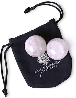Kegel Weighted Exercise Balls for Tightening - Pure Undrilled Rose Quartz Kegel Ball, Doctor Recommended for Pelvic Training, Bladder Control, and Crystal Healing