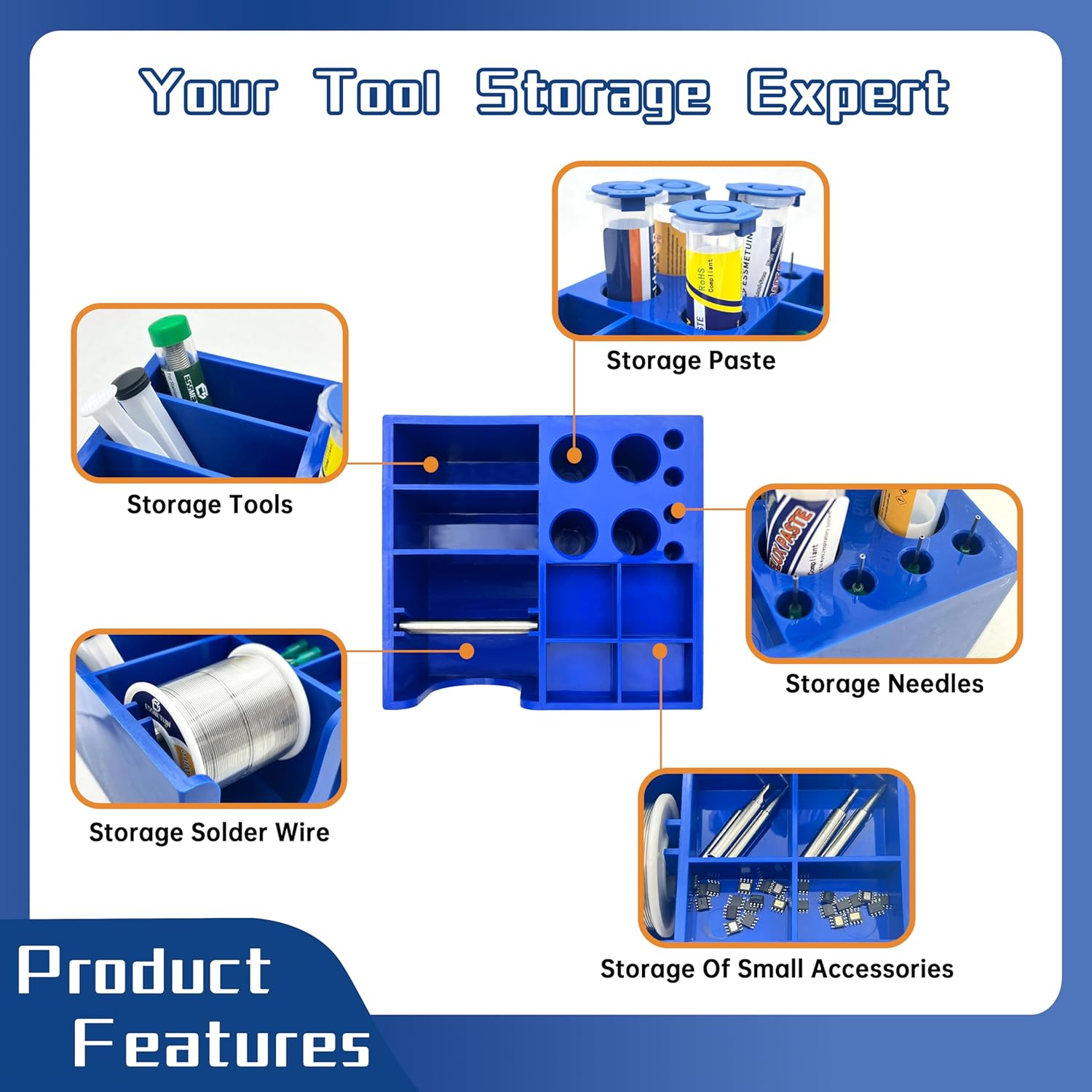 Solder Dispenser Reel Stand for Precise Application of Solder Paste, Wire and Flux