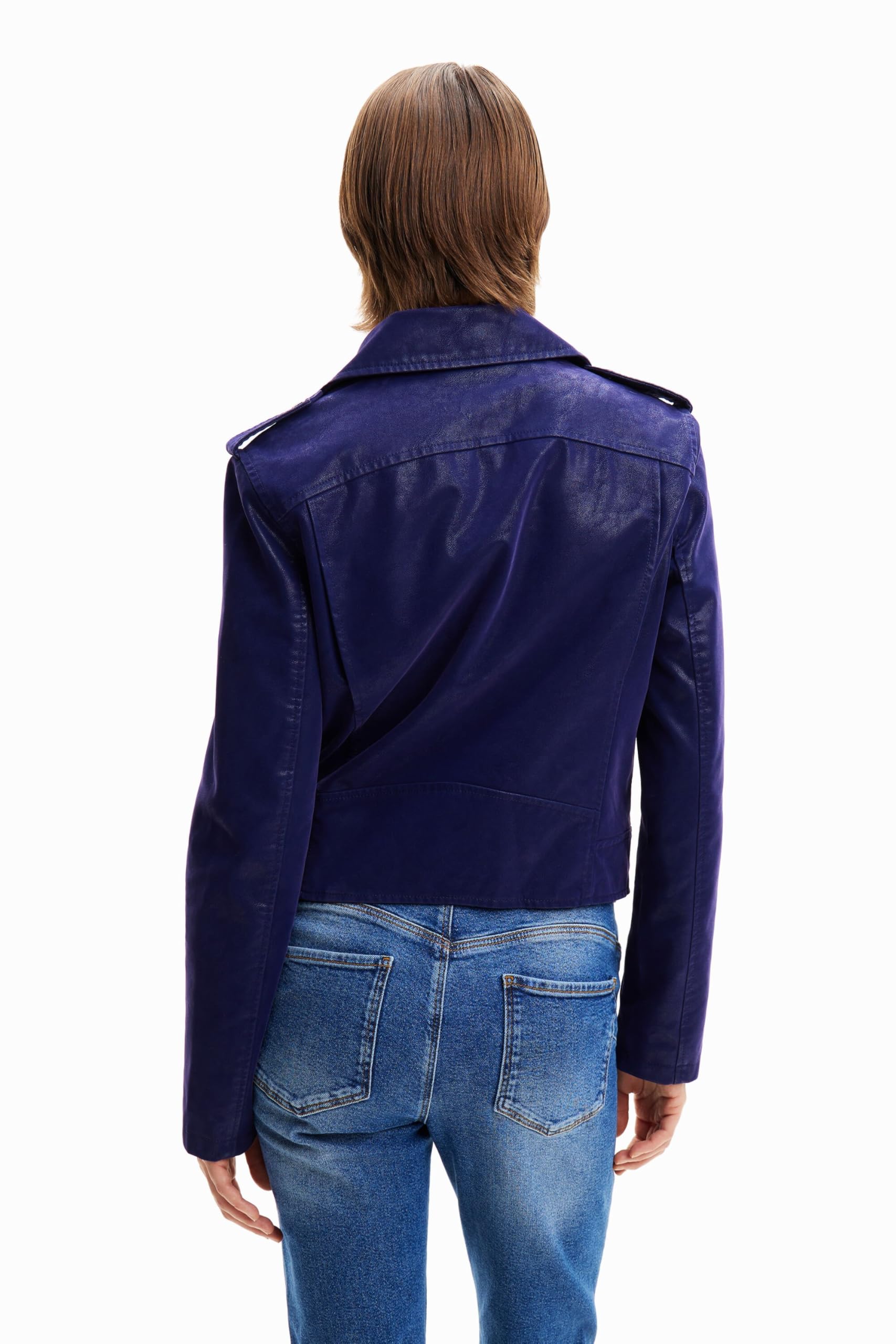 Desigual CHAQ_HARRY, CAPPOTTO IN PU TESSUTO DONNA Da donna, Blue,