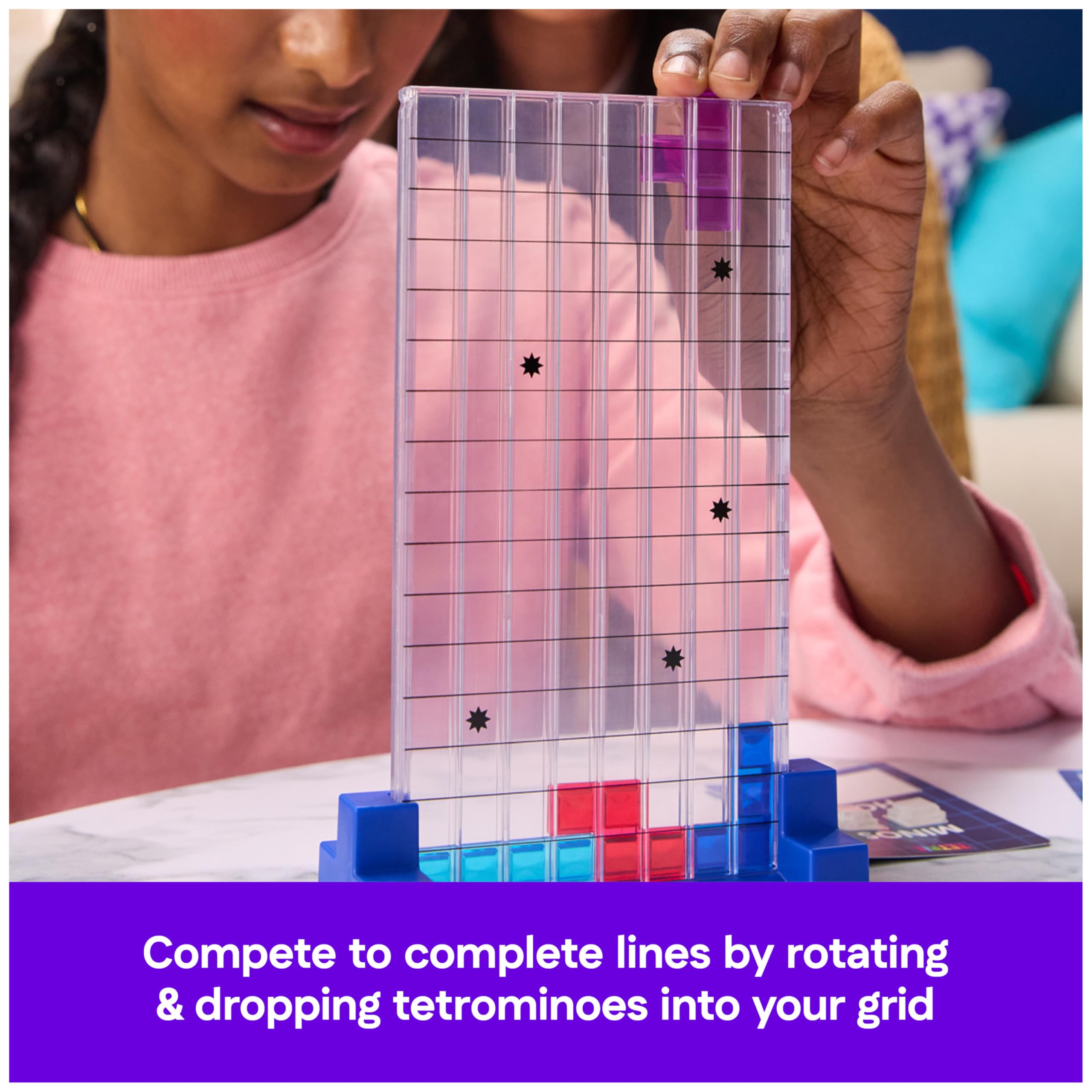 Spin Master Games, Tetris: The Board Game, Play The Classic Puzzle Game Tetris in Real Life, Multiplayer Head-to-Head Puzzle Challenge, 2-4 Players, Stocking Stuffer Gift Ideas for Ages 8 & Up