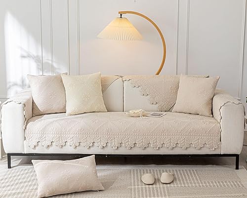 Miniatura 2 de Funda acolchada de algodón para sofá para perro, funda de sofá modular con bordado rústico, suave y antideslizante, protector de muebles para niños,