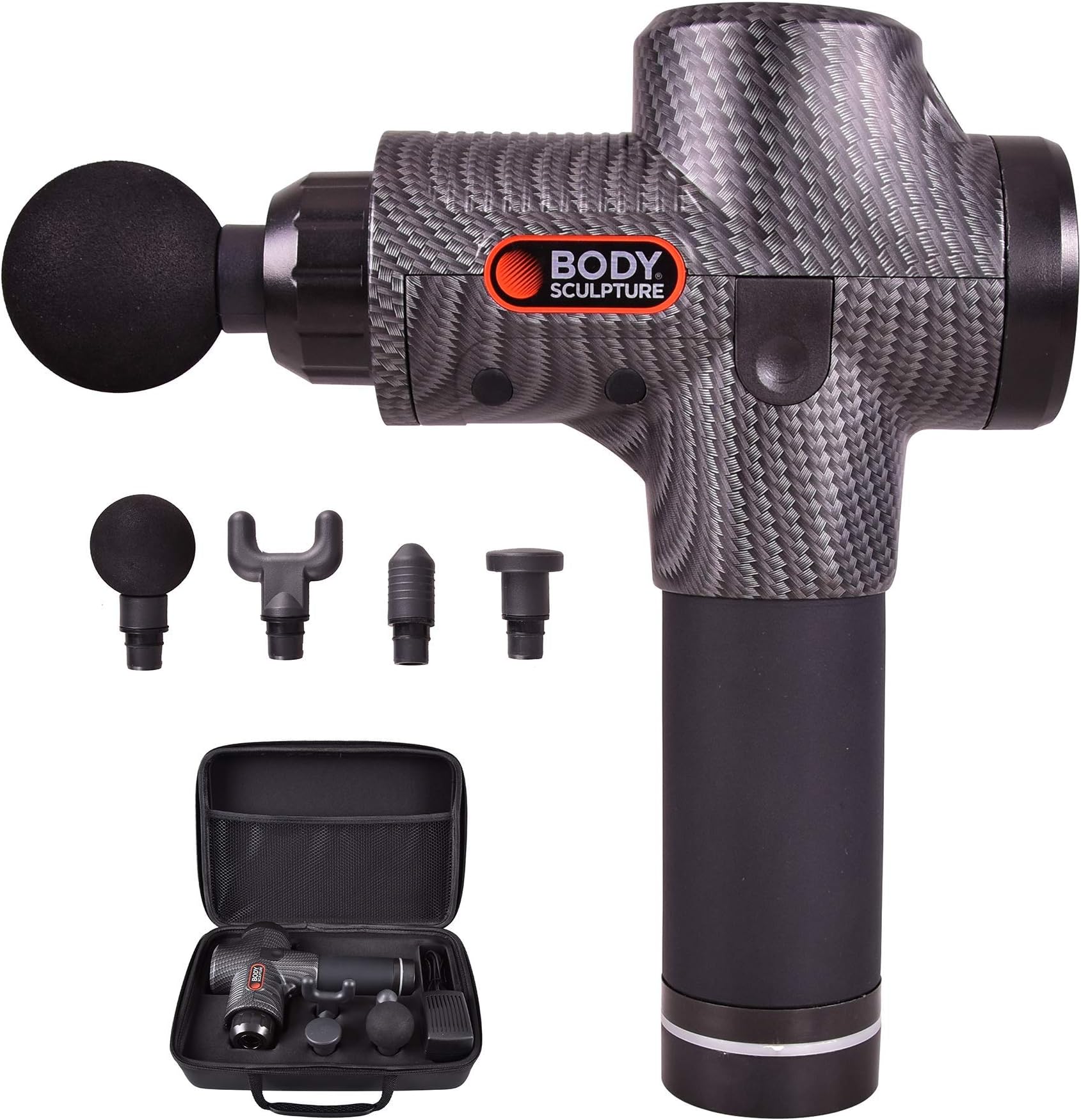 Body Sculpture BM528 Muscle Massage Gun | 12 Months Warranty | 4 Replaceable Massage Heads | 6 Adjustable Speed Levels | Long Battery Life | More