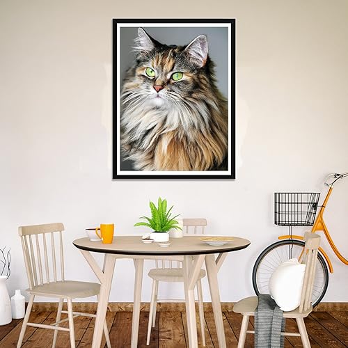 Miniatura 6 de Wergund - Kits de pintura de diamantes de gato, kit de pintura de diamante, bordado de diamantes de imitación de cristal de punto de cruz, arte y
