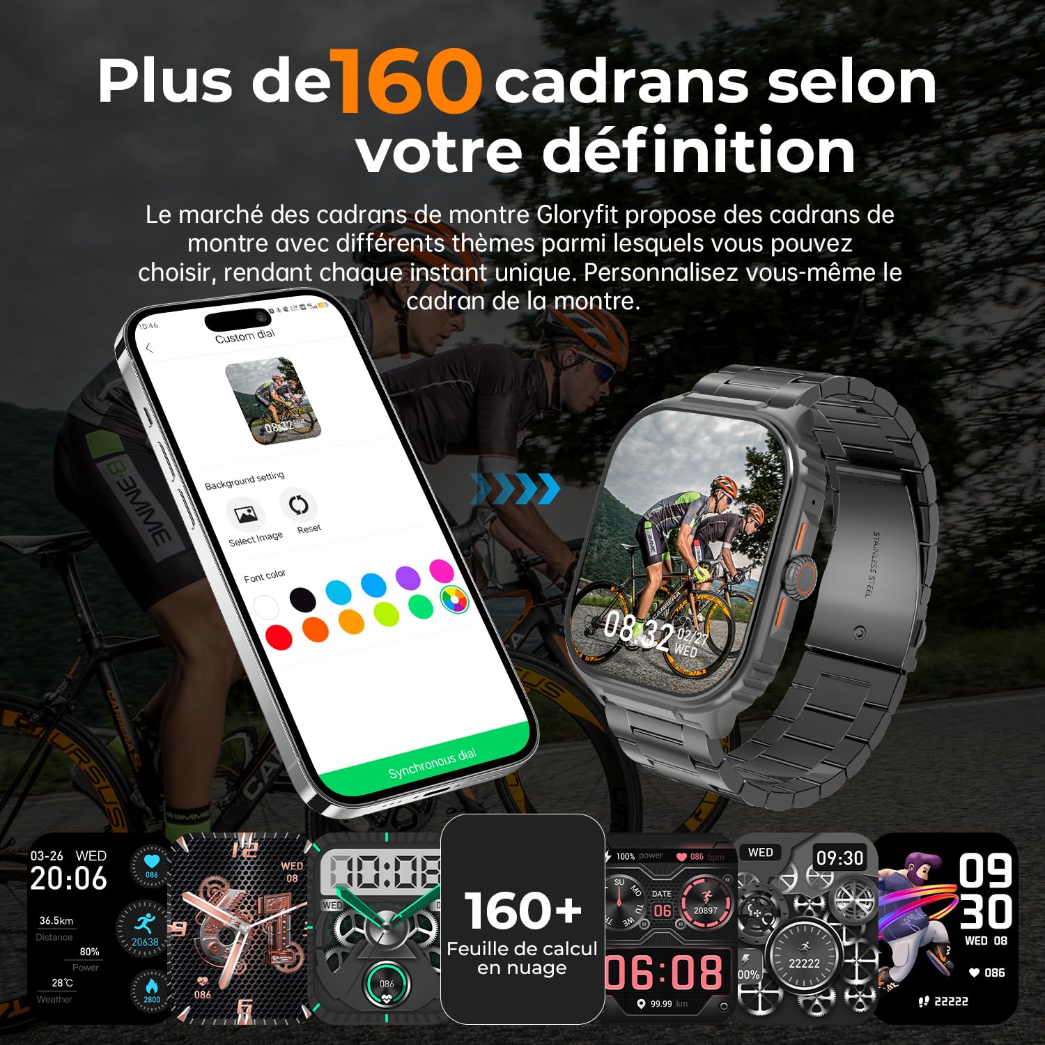 Montre Connectée Homme Militaire, 2,01" HD IP68 Montre Sport avec Répondre/Passer Appels, Cardiaque/SpO2/Sommeil Monitor, Suivi Activité, 110+ Modes Sportifs pour iOS/Android, Noir