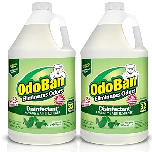 OdoBan Disinfectant Concentrate and Odor Eliminator Made in the USA Original Eucalyptus Scent 2 Gallons