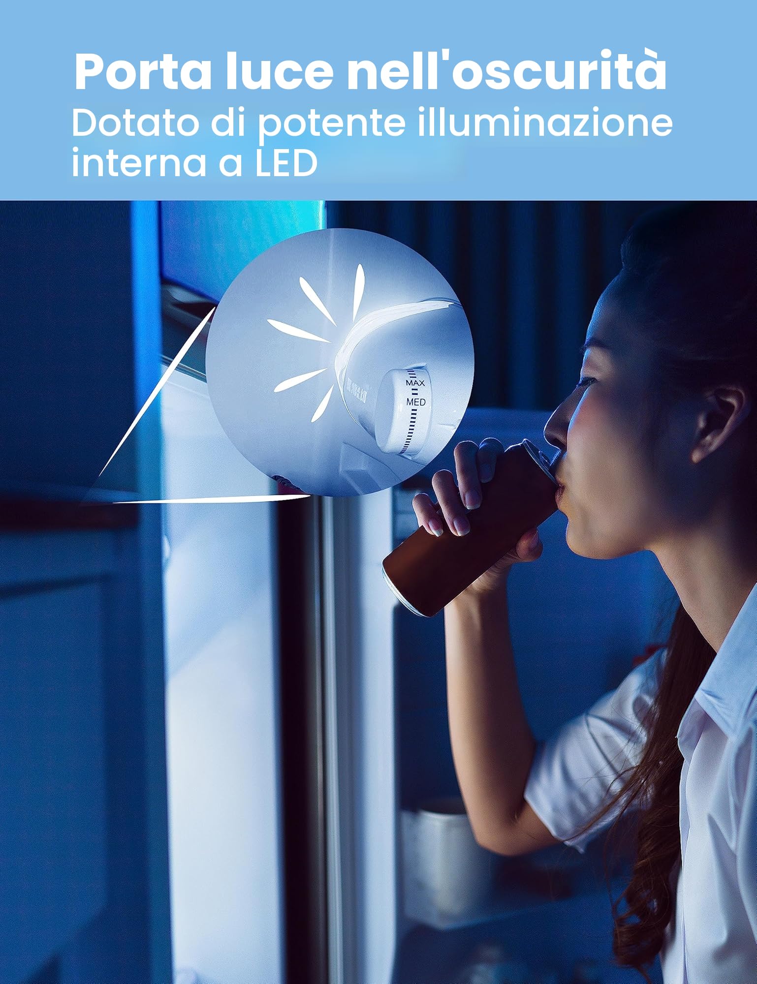 Comfee RCT284DS2 Frigorifero/congelatore/congelatore superiore/176 kWh/anno/altezza 143 cm/luce LED/cerniera per porta reversibile/argento