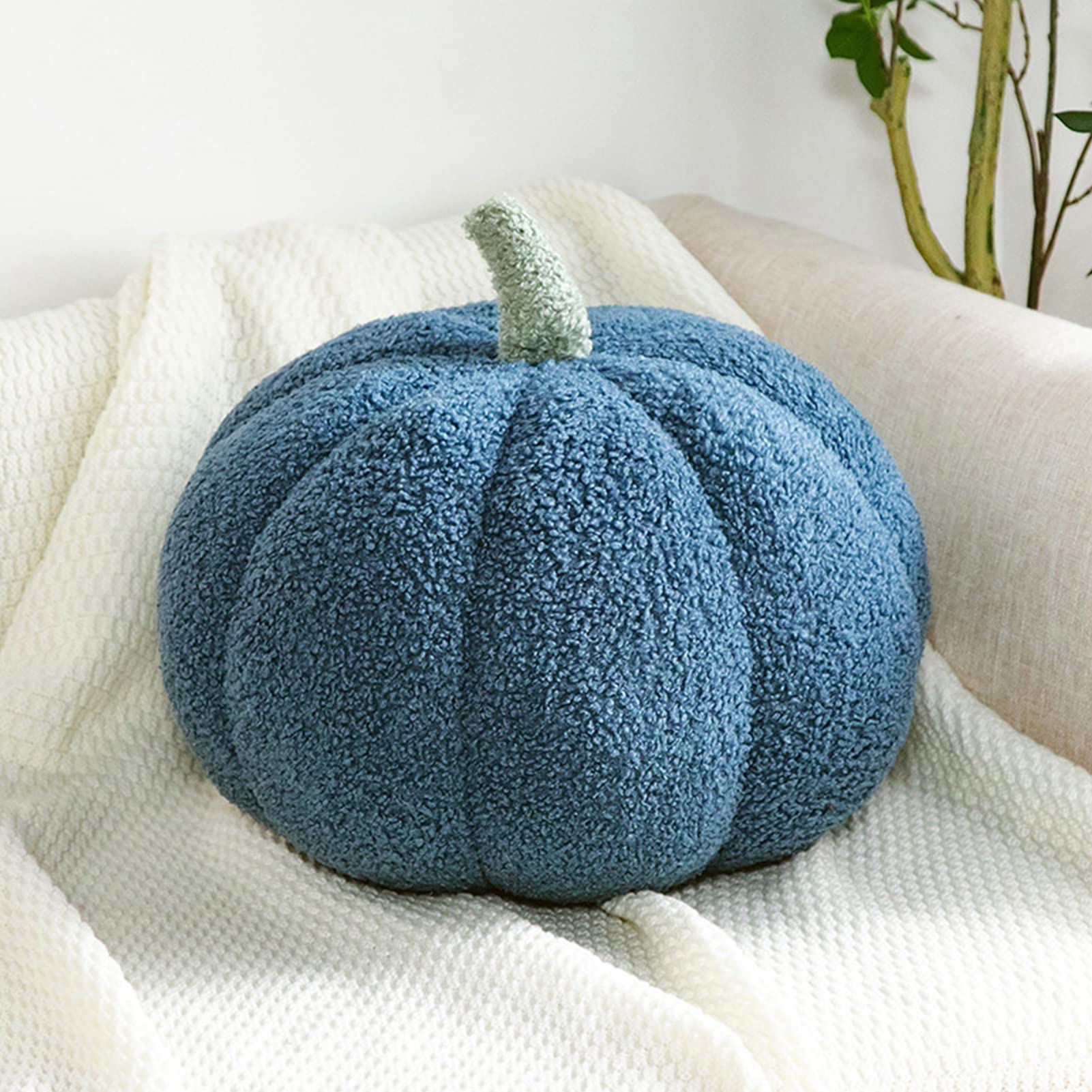 Kürbis Kissen, 3D Plüsch Kürbis Dekokissen, Herbstdeko Kürbis Zierkissen Sofakissen Kürbisform, Halloween Deko Aesthetic Kürbis Sofa Dekoration, Herbst Kissen für Schlafzimmer