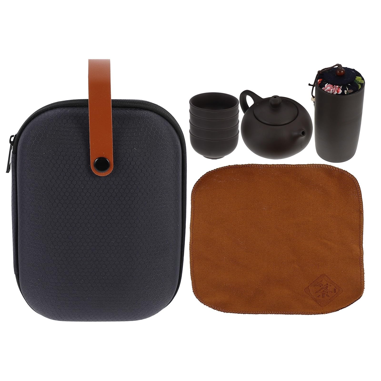 Elegante juego de té de arcilla morada con funda protectora para el hogar