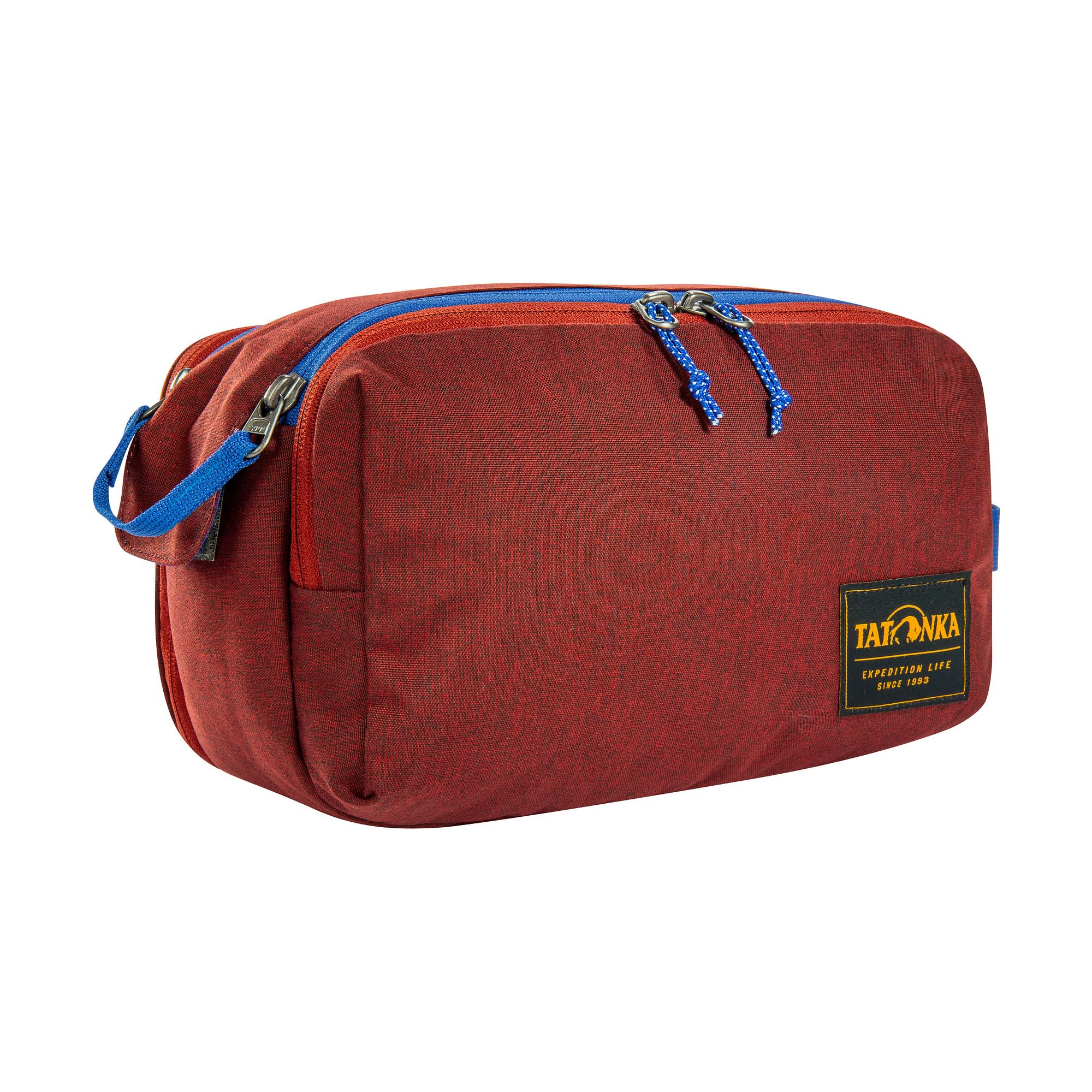 Tatonka Toiletry Bag Cosmetic Double Zip Pouch (6L) - Large Wash Bag with Double Zip Opening and Multiple Compartments - 17 x 27 x 13 cm (Tango Red)