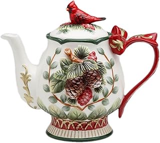 Cosmos Hand Painted Cardinal Teapot