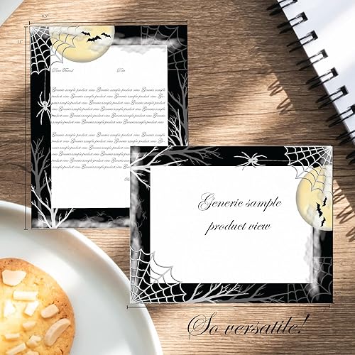 Miniatura 8 de Scary Spider - Papel para impresora láser y de inyección de tinta con membrete de Halloween (100 hojas)