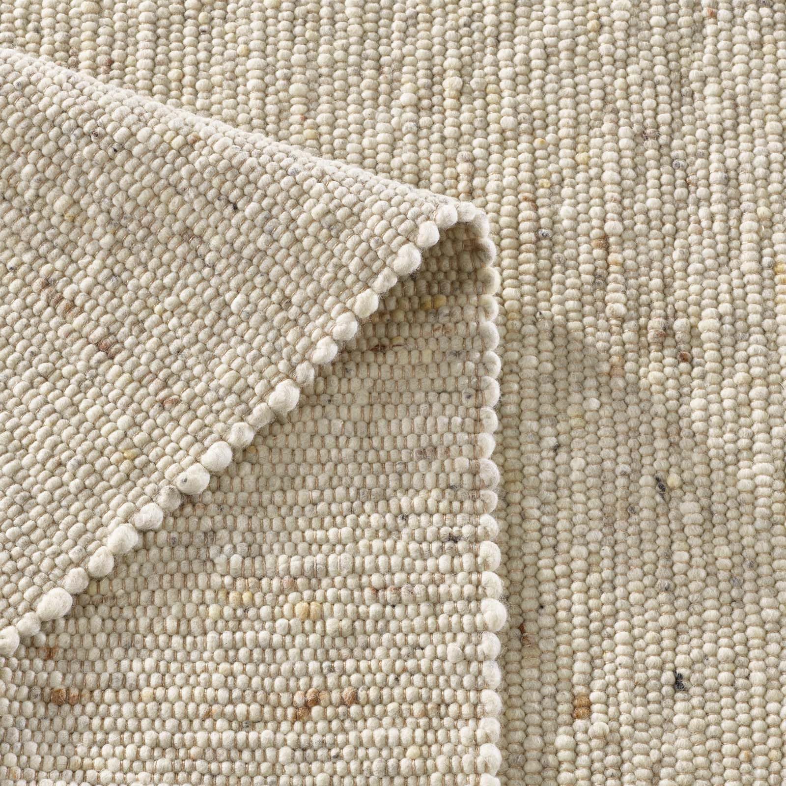 Taracarpet Moderner Handweb Teppich Alpina handgewebt aus Schurwolle für Wohnzimmer, Esszimmer, Schlafzimmer und die Küche geeignet (170 x 230 cm, 60 Beige meliert)