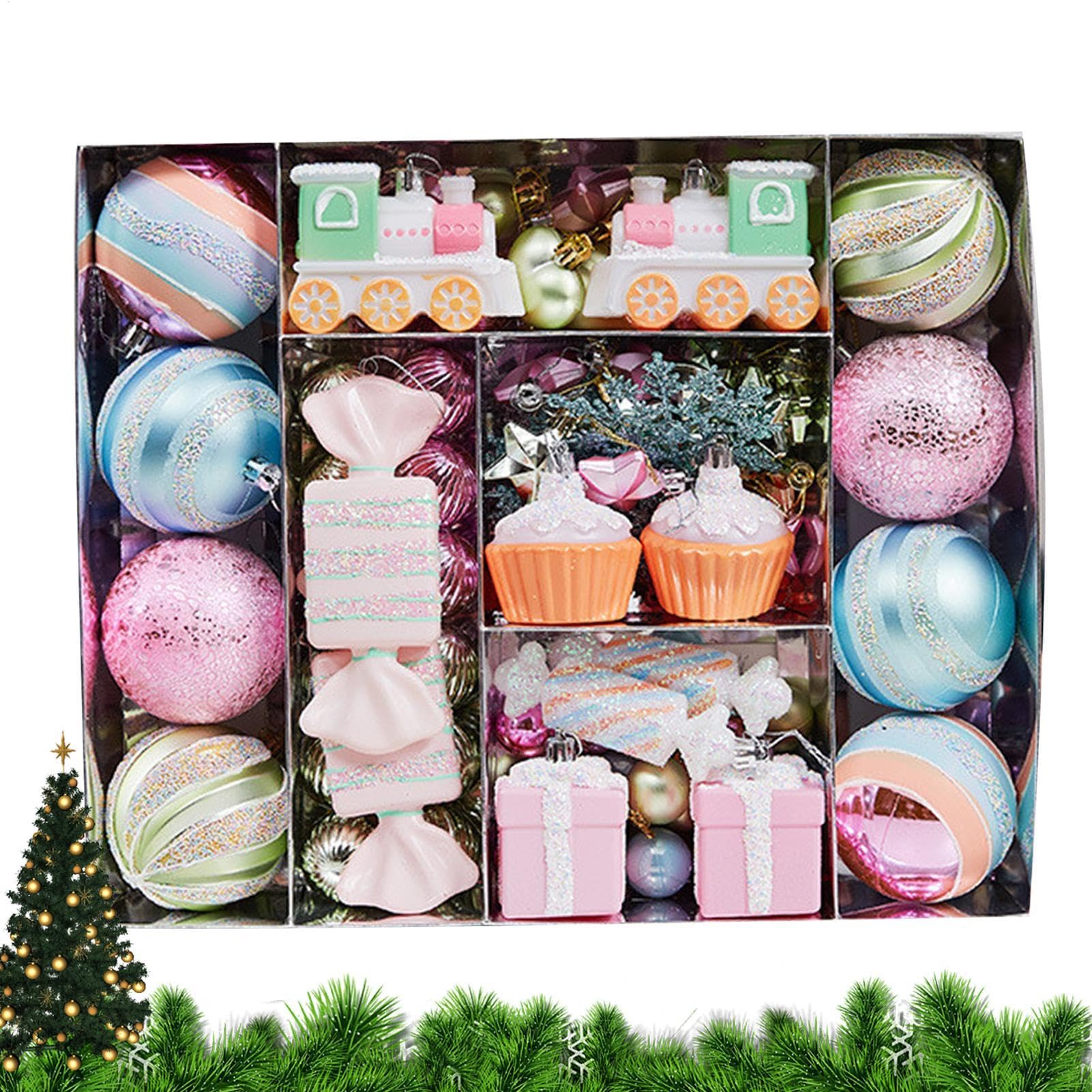 Bolas De Navidad Juego De Bolas Colgantes Irrompibles Interior/Exterior