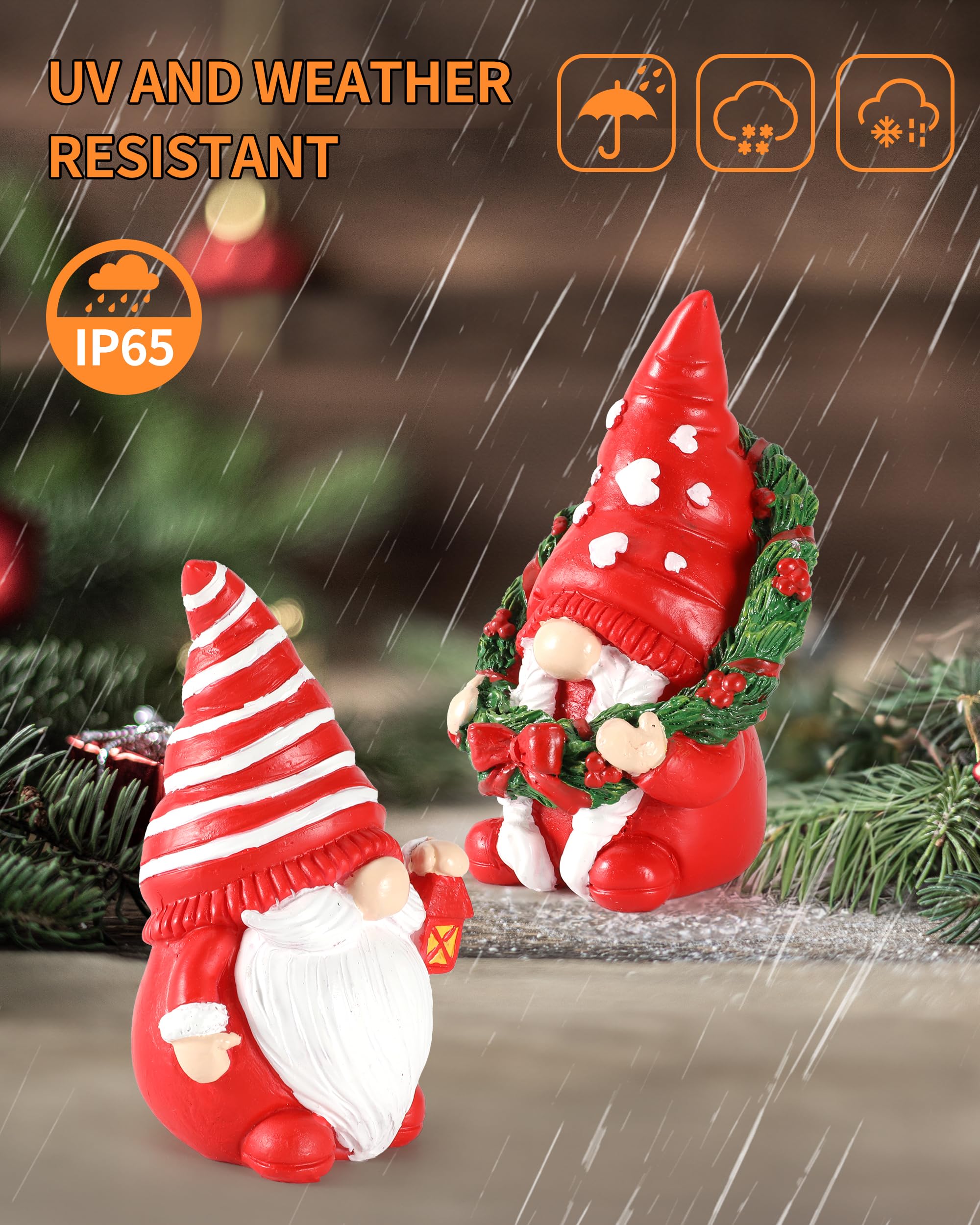 4 Pezzi Gnomi Natalizi in Scatola Regalo - Legno e Maglia, Svedese, Appeso dell'Albero, Peluche Bambola - Piccoli Gnomi di Natale