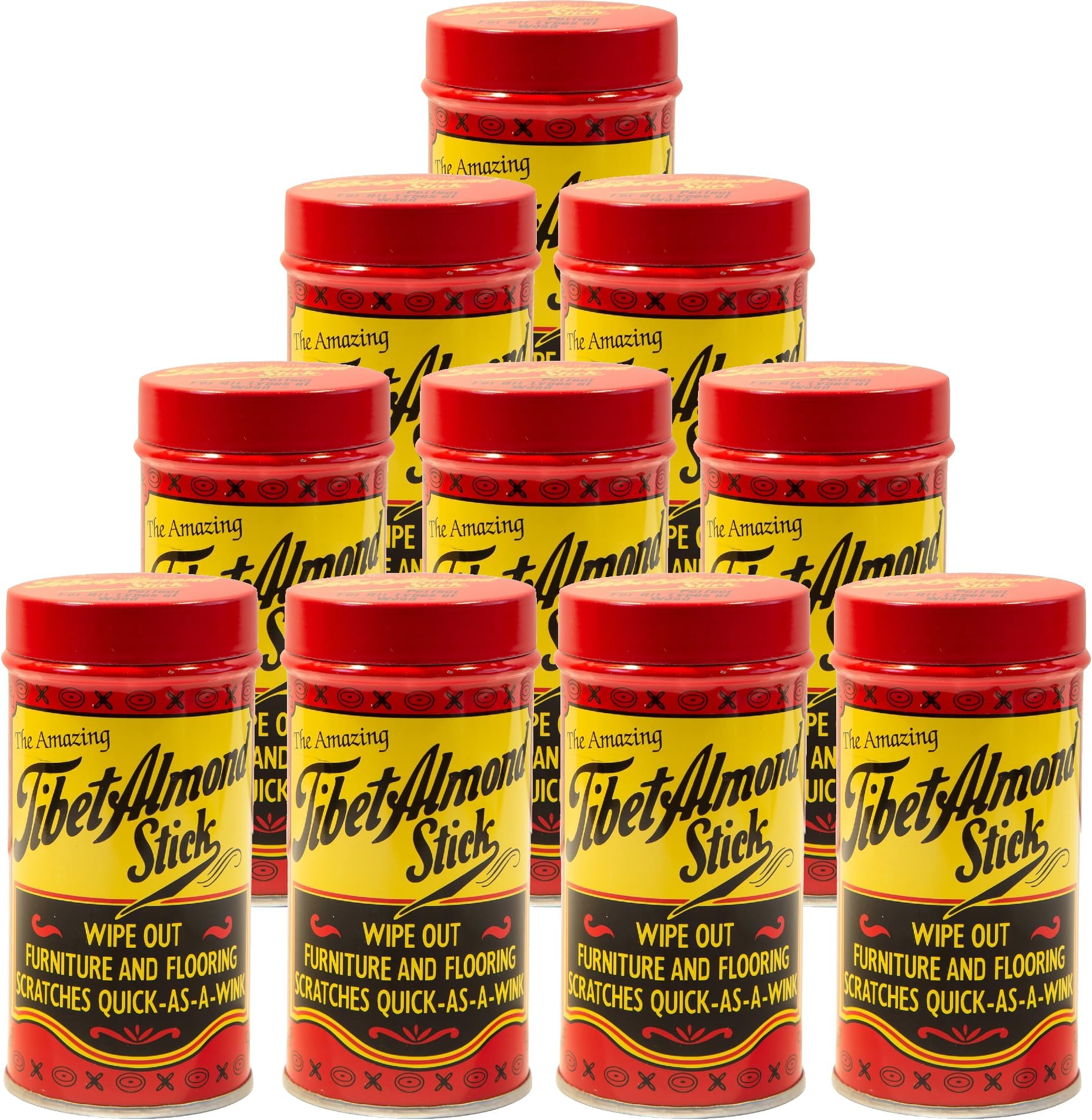 Tibet Almond Stick Scratch Remover - Touch Up and Repair Hardwood, Furniture, Floors Instantly - All-In-One Kit for Restoration of Cabinets, Vinyl, and More - Odorless, Colorless, Non-Toxic (10 Pack)