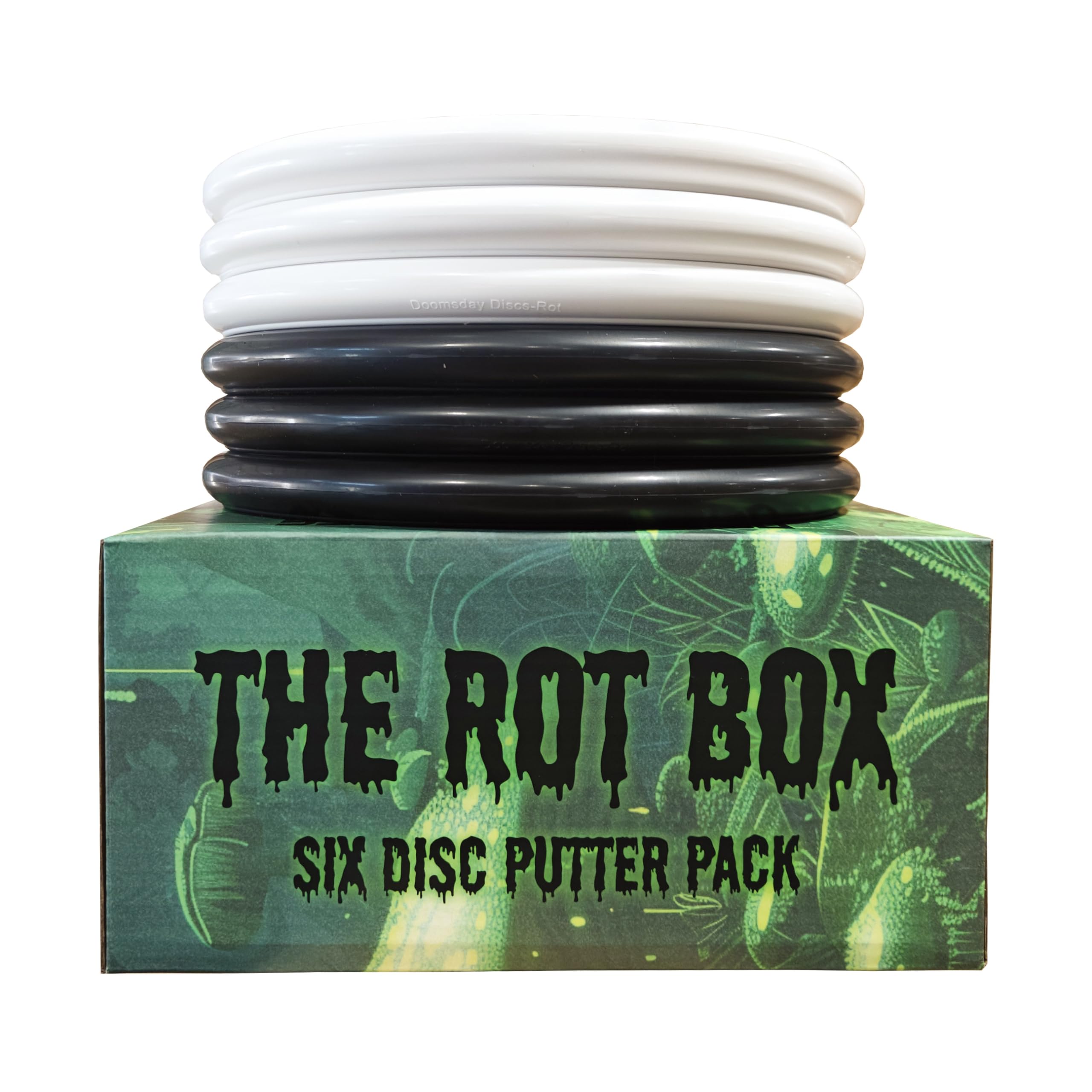 The Rot Box 6-Pack of Disc Golf Putters in Ration Plastic | Beaded Putter