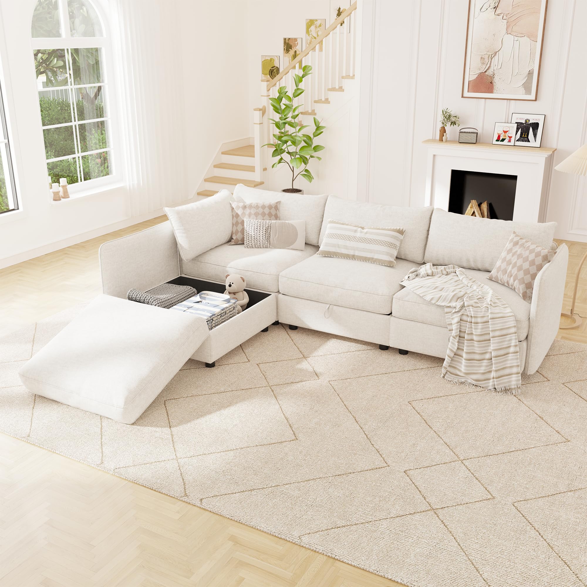 Amazon.com: 95'' Modular Sectional Sofa,FSC Certified 4 Seater