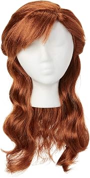 Disney Frozen 2 Anna Wig, 18" Long Flowing Red Hair with Braid Detail for Girls Costume, Dress Up or Halloween - for Ages 3+