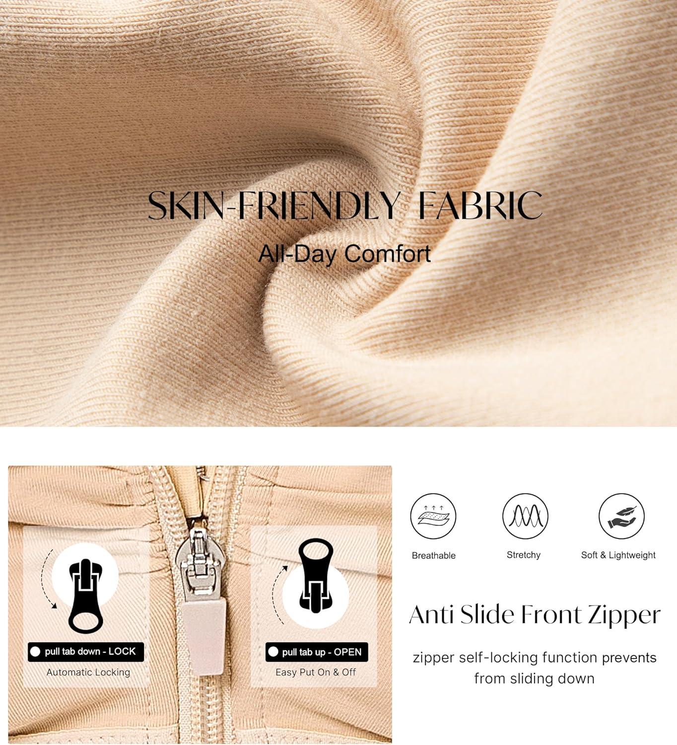 CYDREAM Front Zip Closure Bras for Women No Underwire - Wireless Comfort Compression Support Adjustable Everyday Bra - Image 5