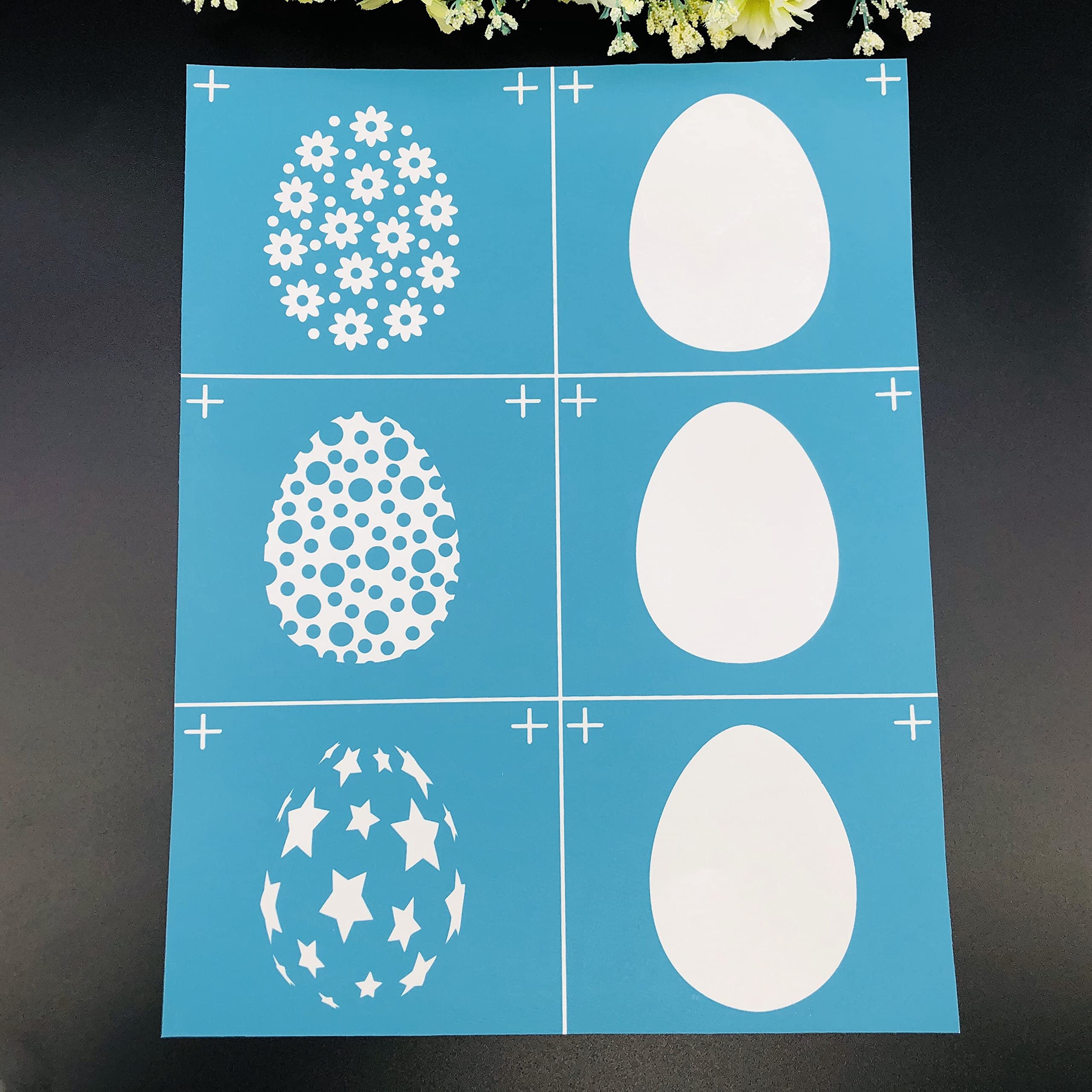 Eforcase Silk Screen Stencils, Reusable Self-Adhesive Silk Screen Printing, DIY Easter Self-Adhesive Silk Screen Printing Stencil Mesh Transfers Stencil for T-Shirt Fabric Bags, Wood Signs