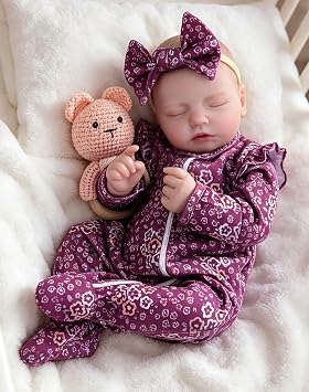 Aori 20 Inch Lifelike Reborn Baby Dolls - Realistic Weighted Newborn Sleeping Girl with Outfit, Soft Body Real Looking Baby Doll for Girls Age 3+, Pretend Play, Adoption Day, Collectible