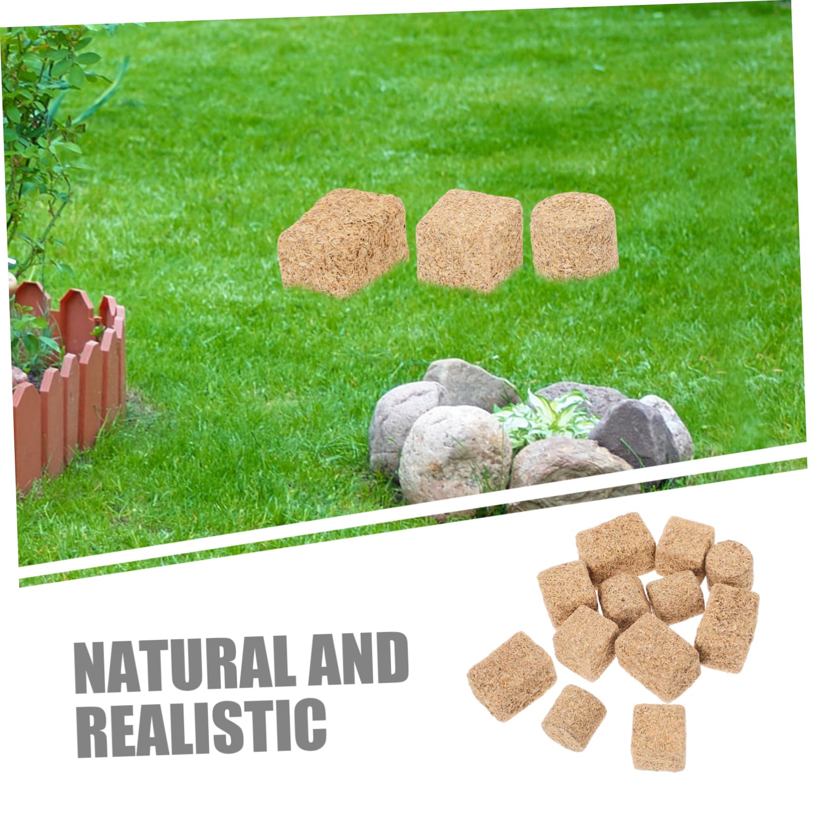 SUPVOX Miniature Haystack Model: 12Pcs Straw Bale Decoration for Dollhouse Autumn Harvest Scene Layout Diy Garden Craft Props - Image 3