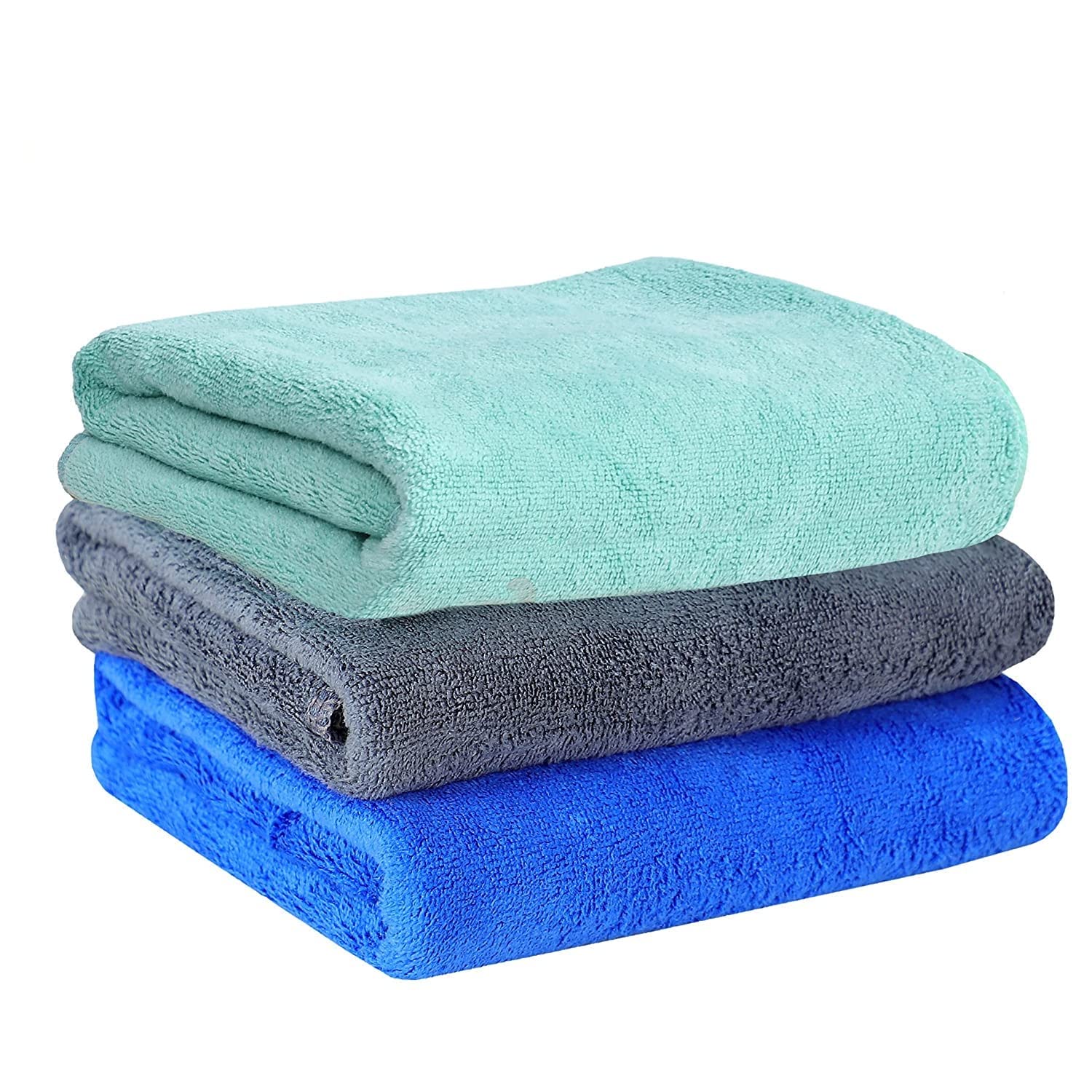 Yellow Weaves Super Soft Microfiber Hand Towels, Gym & Workout Towels 400 GSM, Multicolour 4, Set of 3