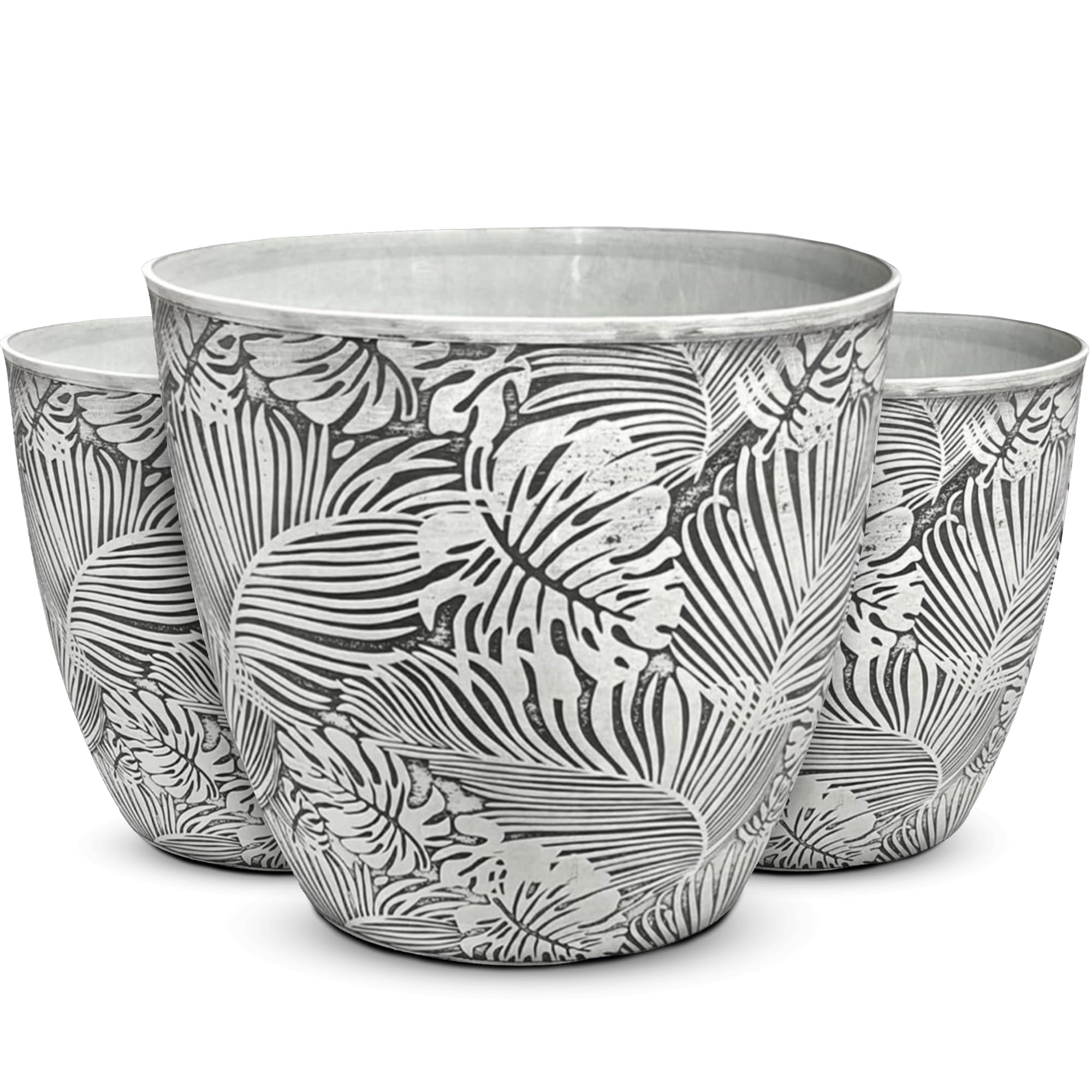 SG Traders Montsera Plant Pots Outdoor - Plastic Garden Planters Outdoor Flower Pots with Drainage Holes Enhance the Outside Space with Elegant Plant Pot for Home & Garden Decor
