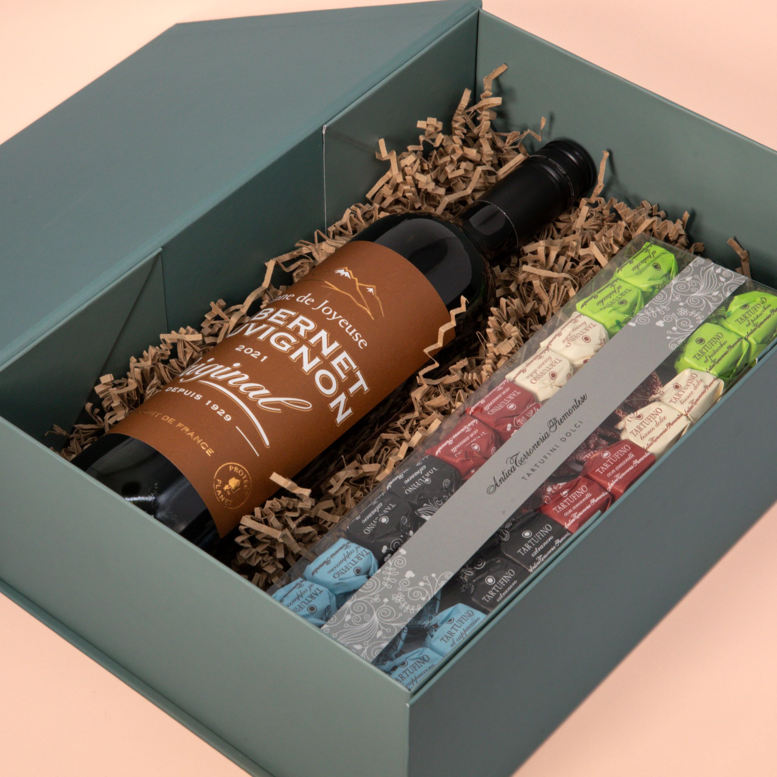 Weinbox Frankreich mit edlen Tartufini - Premium Geschenkset mit Cabernet Sauvignon von Anne de Joyeuse, Perfekt für Weinliebhaber und besondere Anlässe