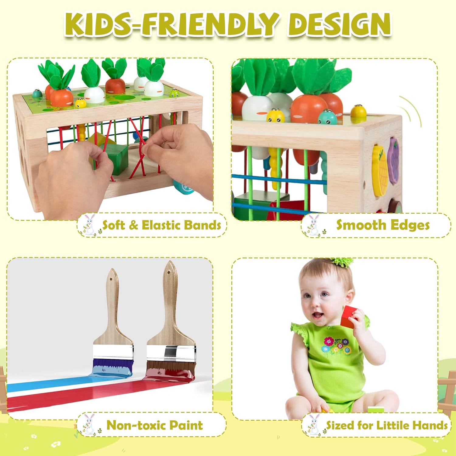 Winique Montessori Toys for 1 Year Old Carrot Harvest Game Learning Education Toys for Kids 1 2 3 4 Shape Sorter Fine Motor Skills Toys for Baby Boys Girls Toddler Activities 6 811JjCjmaTL. AC SL1500