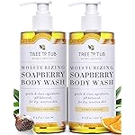 Tree to Tub Citrus Body Wash for Dry Skin & Sensitive Skin - pH Balanced Moisturizing Body Wash, Hydrating Sulfate Free Body Soap for Women & Men w/Organic Shea Butter, Aloe Vera, Natural Soapberry